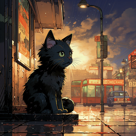 empr80_A_cat_waiting_at_a_bus_stop_in_Tokyo_anime_cartoon_83923330-1a9d-4c22-b3aa-a9a397054177